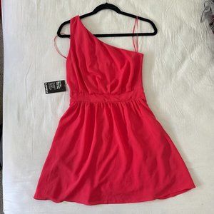 NEW Express Hot Pink One Shoulder Dress Size 4